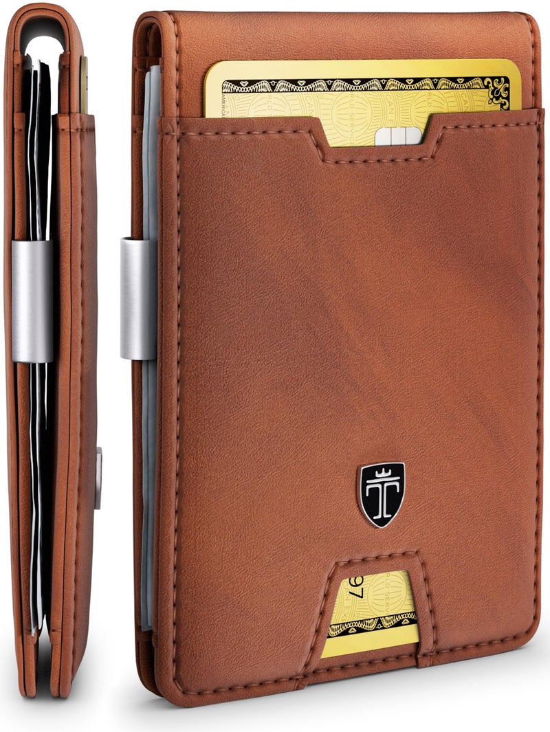 TRAVANDO Mens Wallet with Money Clip AUSTIN RFID Blocking Bifold Credit Card Holder for Men with Gift Box - Image 1